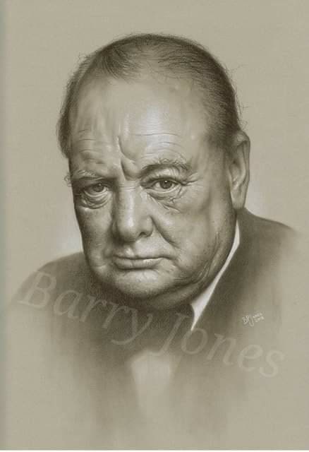 Limited print of my pastel drawing of Winston Churchill