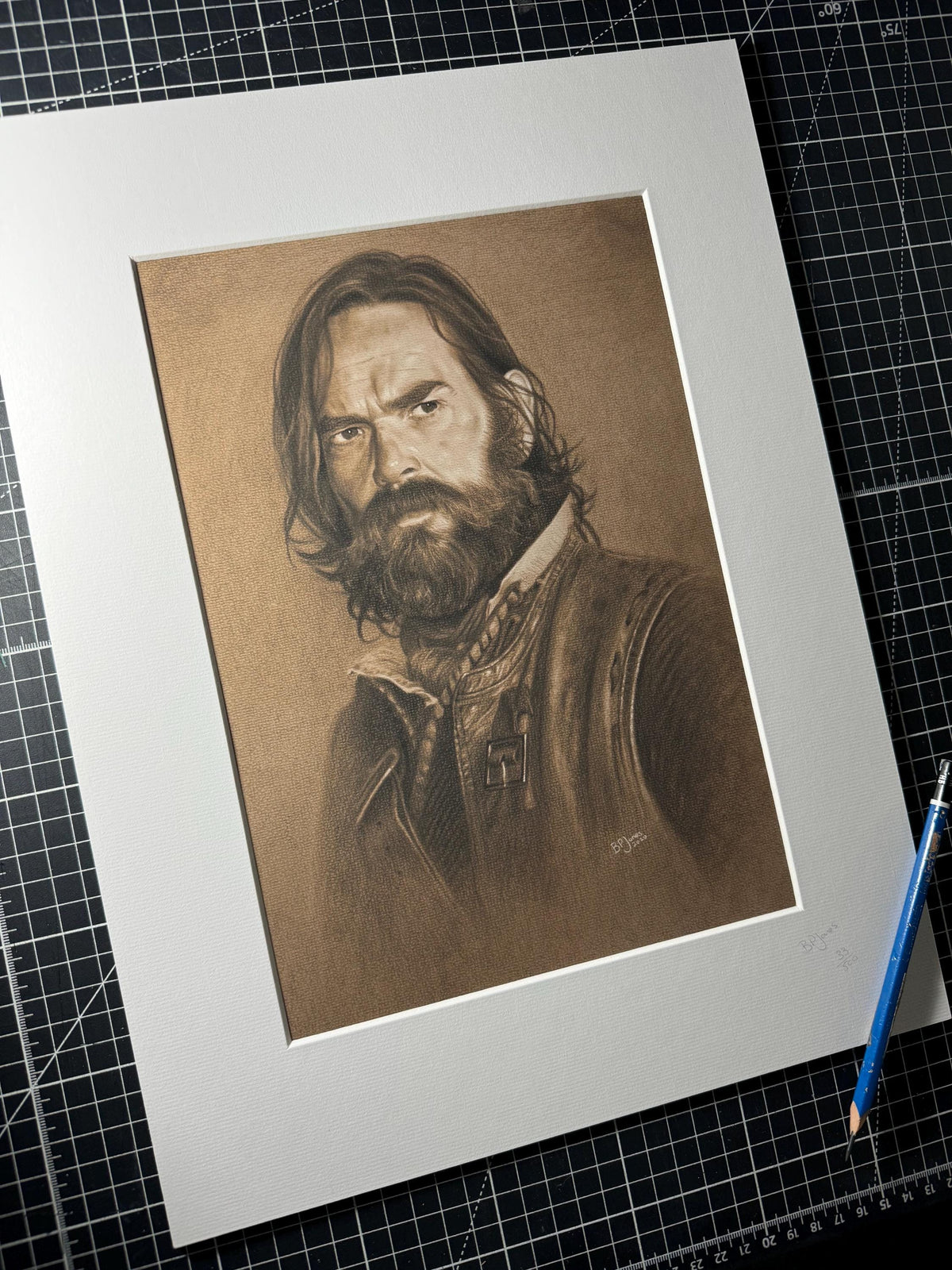 Limited print taken from my original drawing of murtagh from tv series outlander