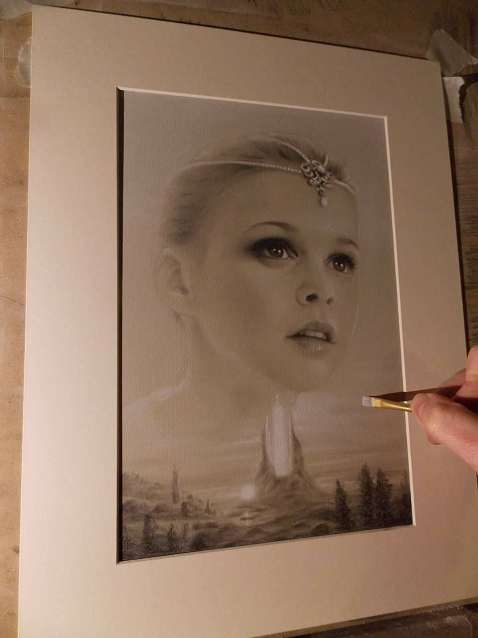 Limited print available of my neverending story pastel drawing