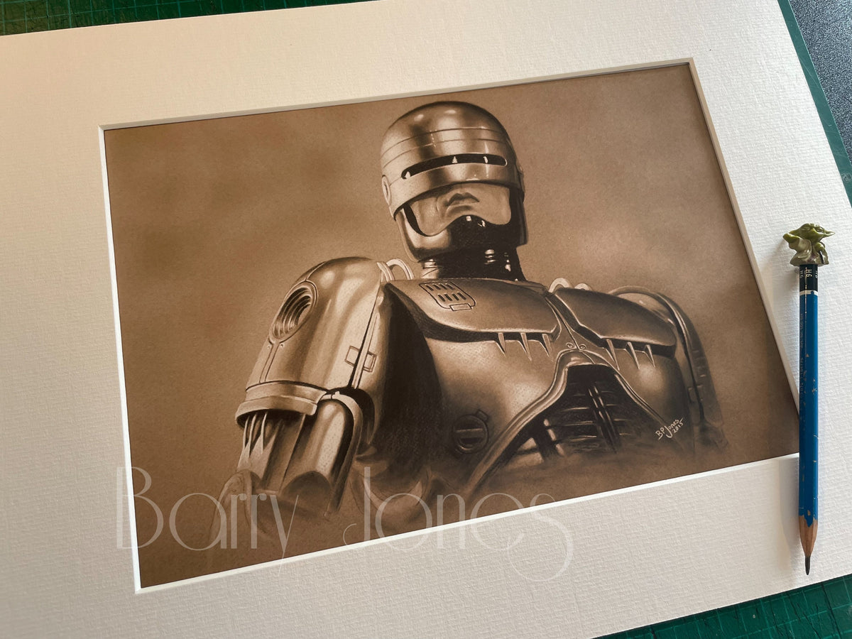 Limited print taken from my original pastel drawing of robocop