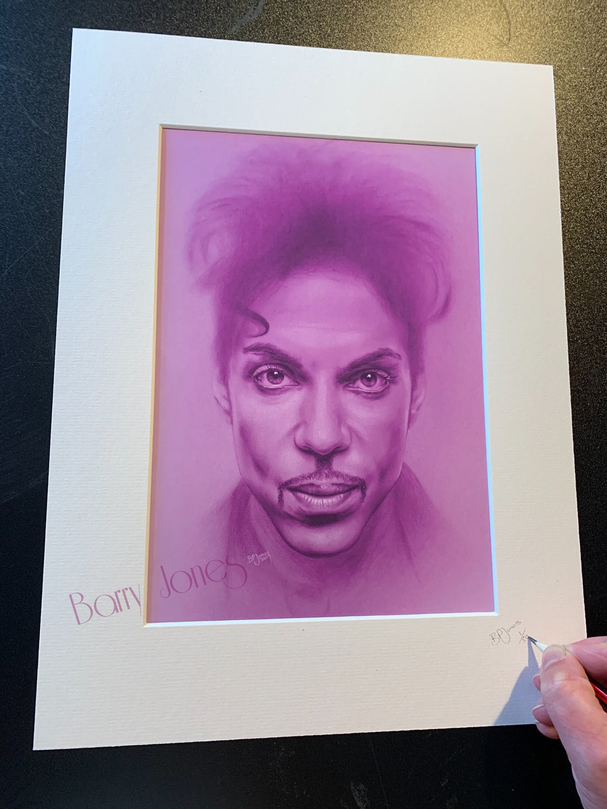 Limited print taken from my original Prince drawing. Purple edit limited to 50