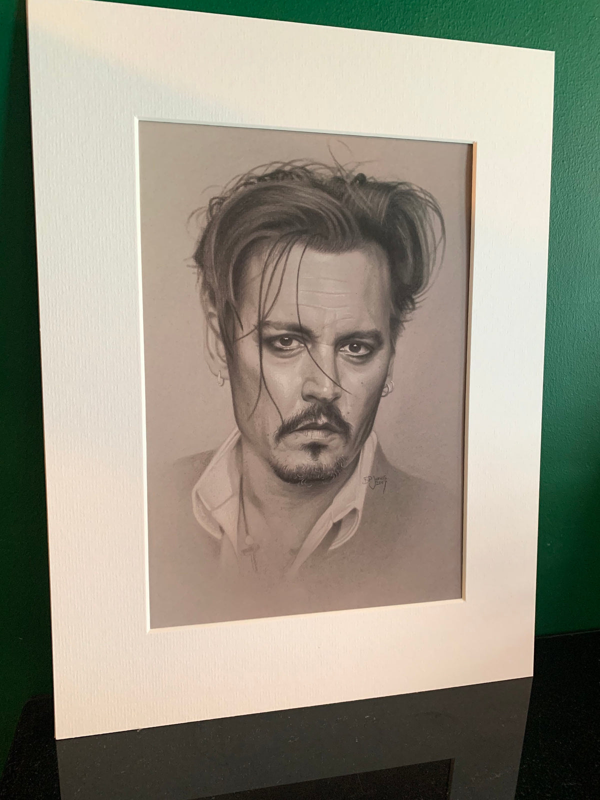 Limited print taken from my original original pastel drawing of Johnny depp