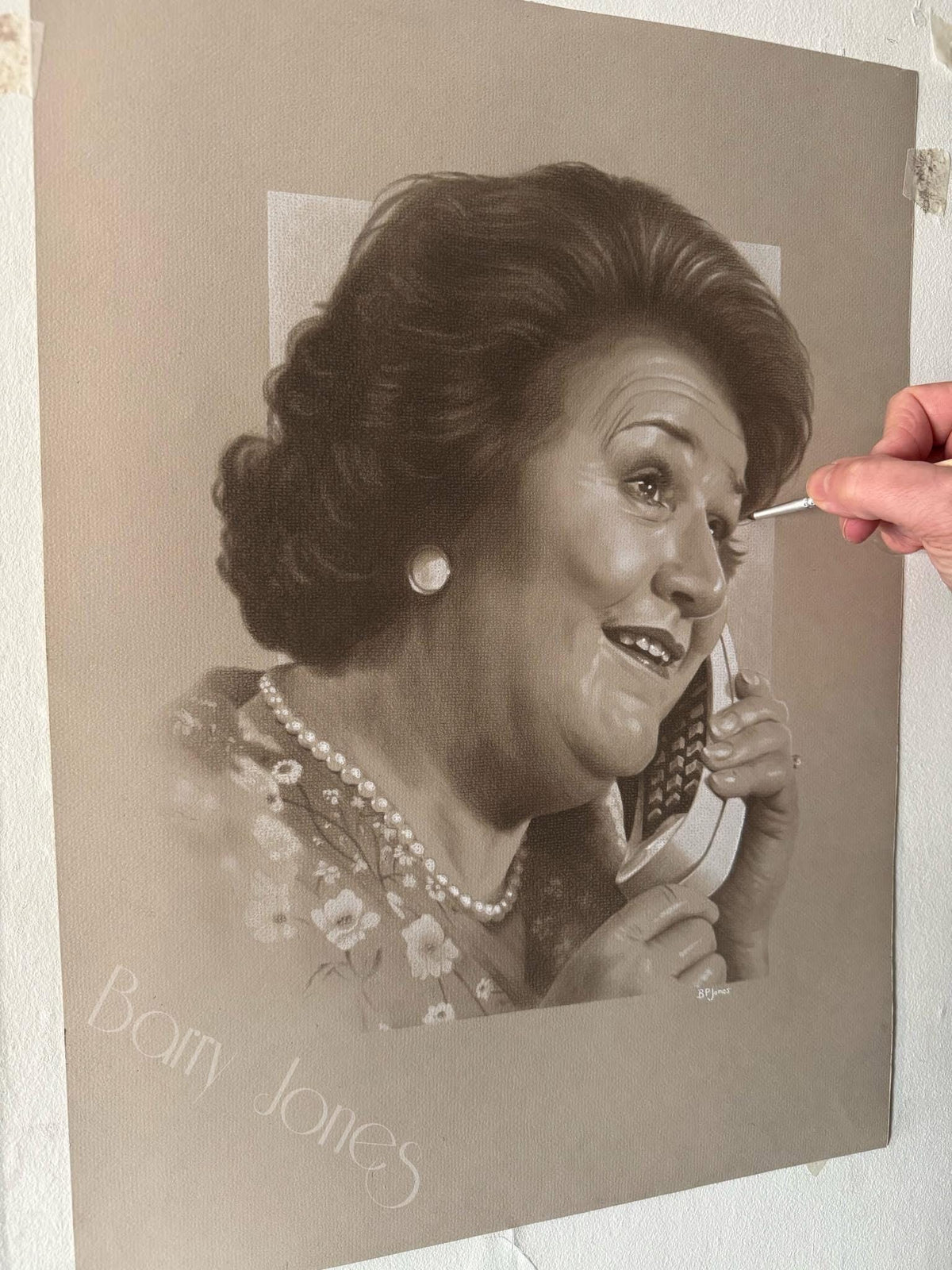 Limited print taken from my pastel drawing of hyacinth bucket from keeping up appearances