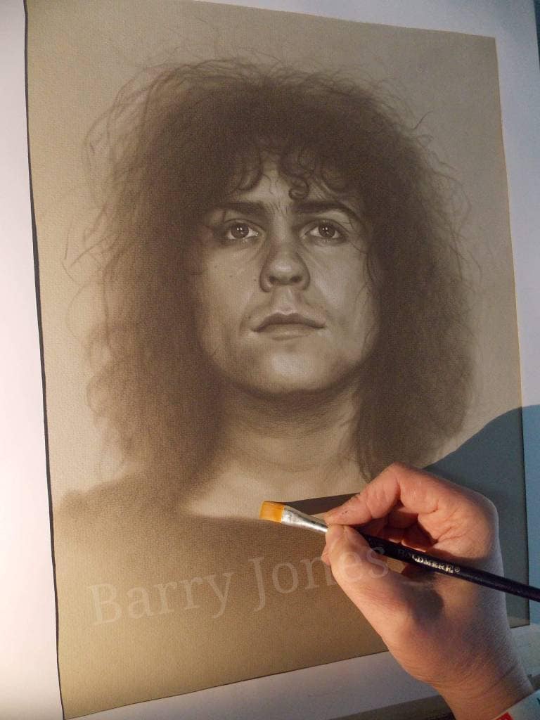 Limited print taken from my pastel drawing of Marc Bolan