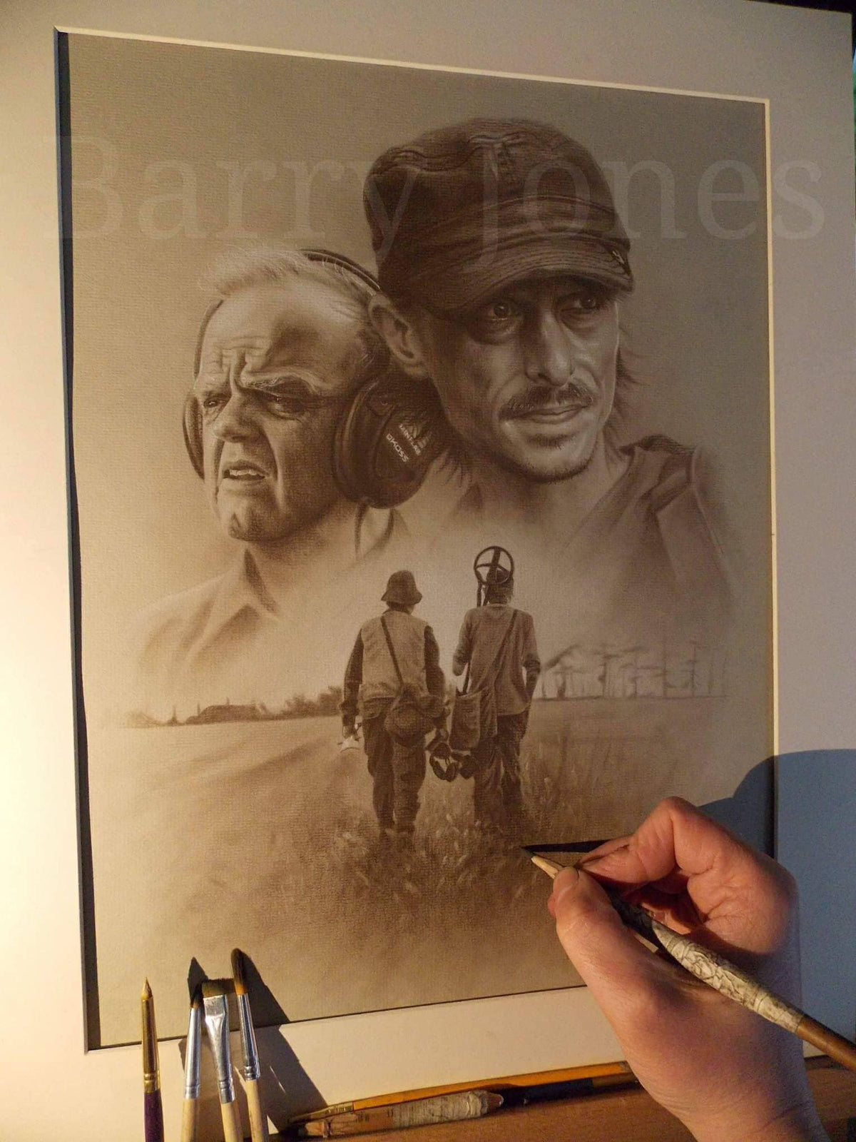 Limited print of my pastel drawing from the detectorists series