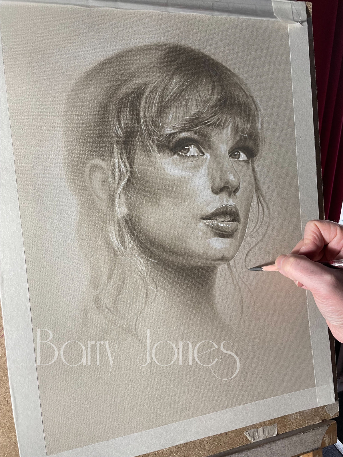Limited prints of Taylor Swift taken from my original pastel drawing