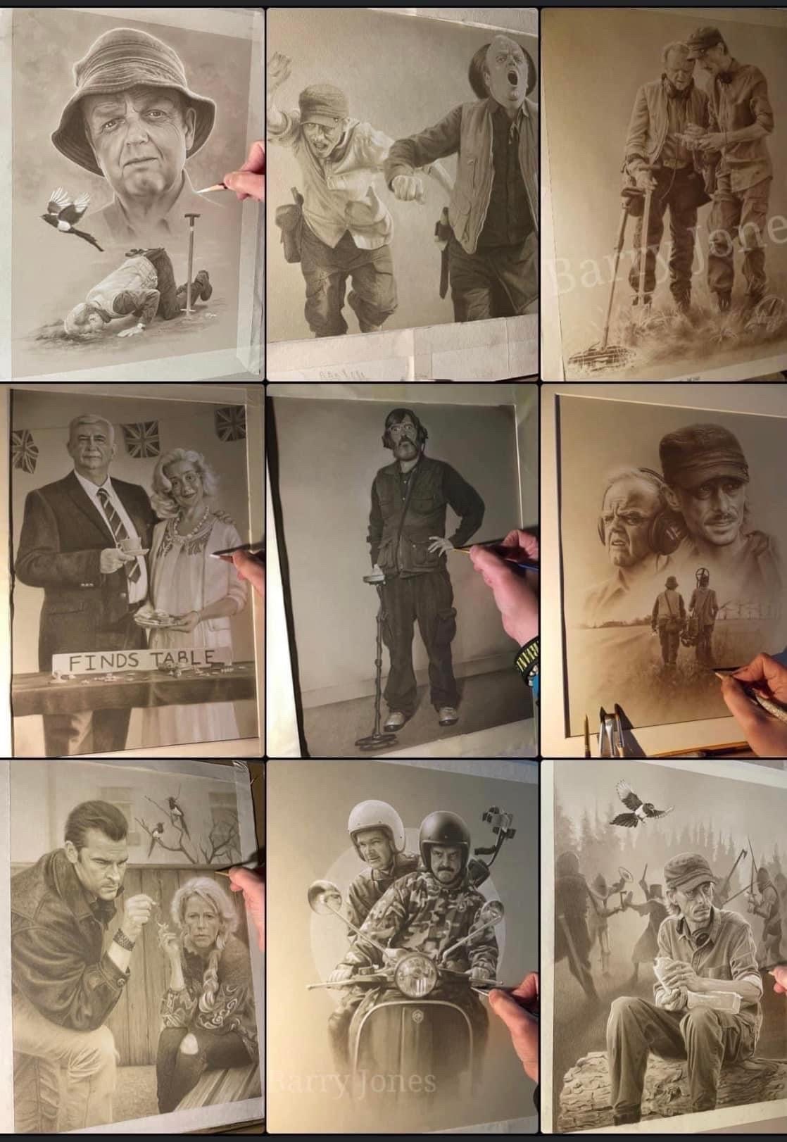 Buy any 2 for £40. The Detectorists limited prints