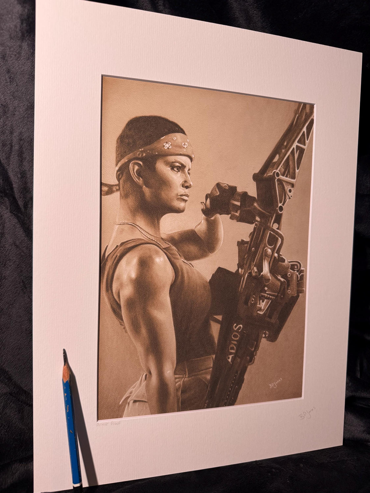 Limited print taken from my original pastel drawing of Vasquez from aliens
