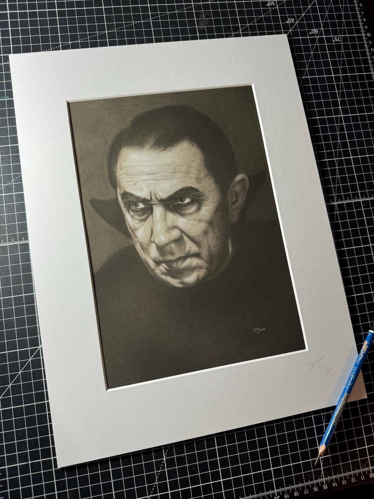 Limited print of bela Lugosi as Dracula taken from my original pastel drawing