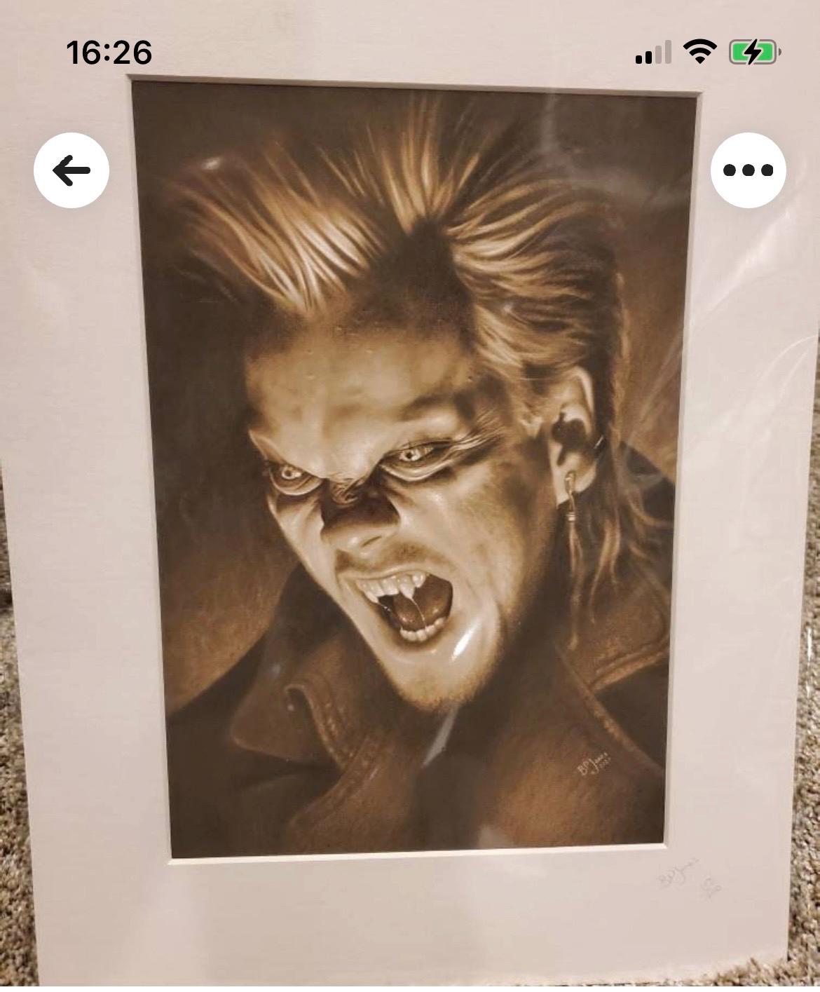 Limited print of my pastel drawing of david from the lost boys