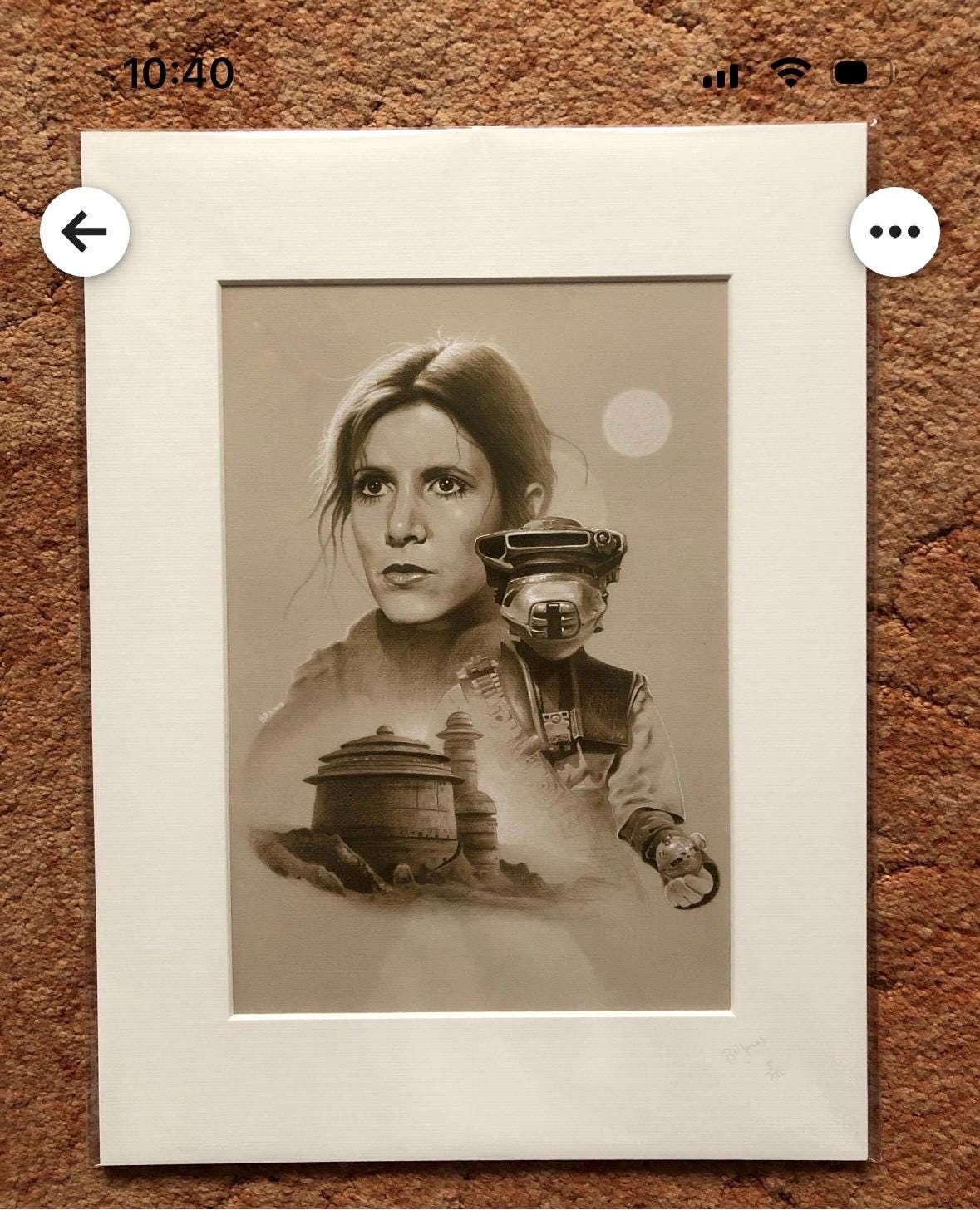 Limited print of Princess Leia taken from my original pastel drawing
