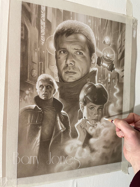 Limited print of blade runner taken from my pastel drawing