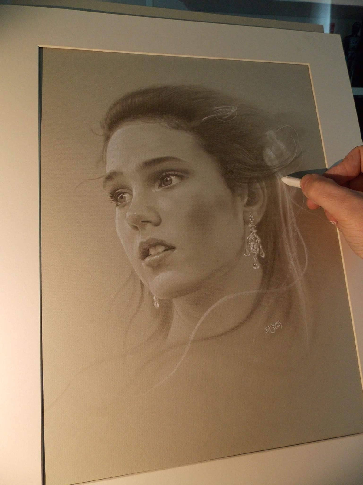 Limited print of my drawing of Sarah from labyrinth