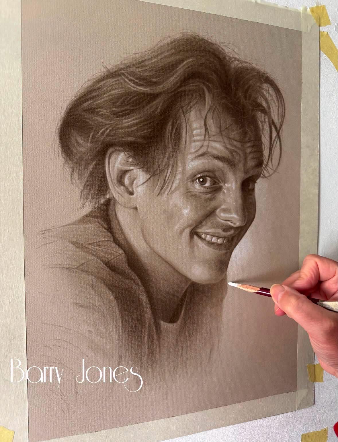 Limited print taken from my original pastel drawing of Rik mayall from drop dead Fred