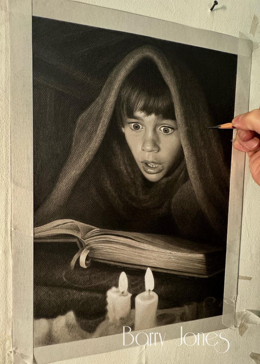 Limited print available of my neverending story pastel drawing