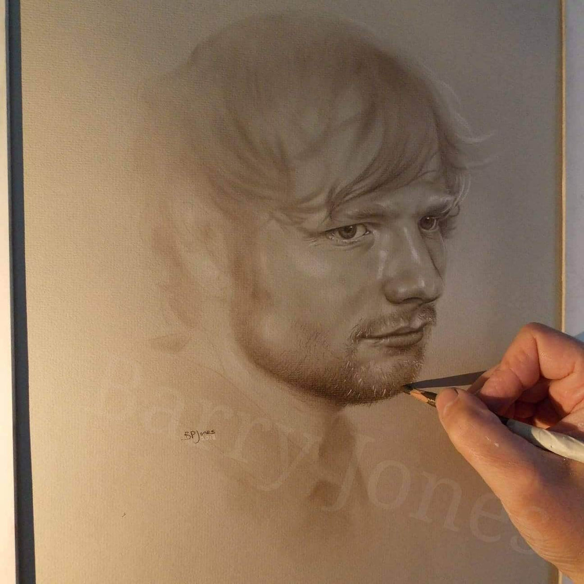 Limited print of my Ed sheer an pastel drawing