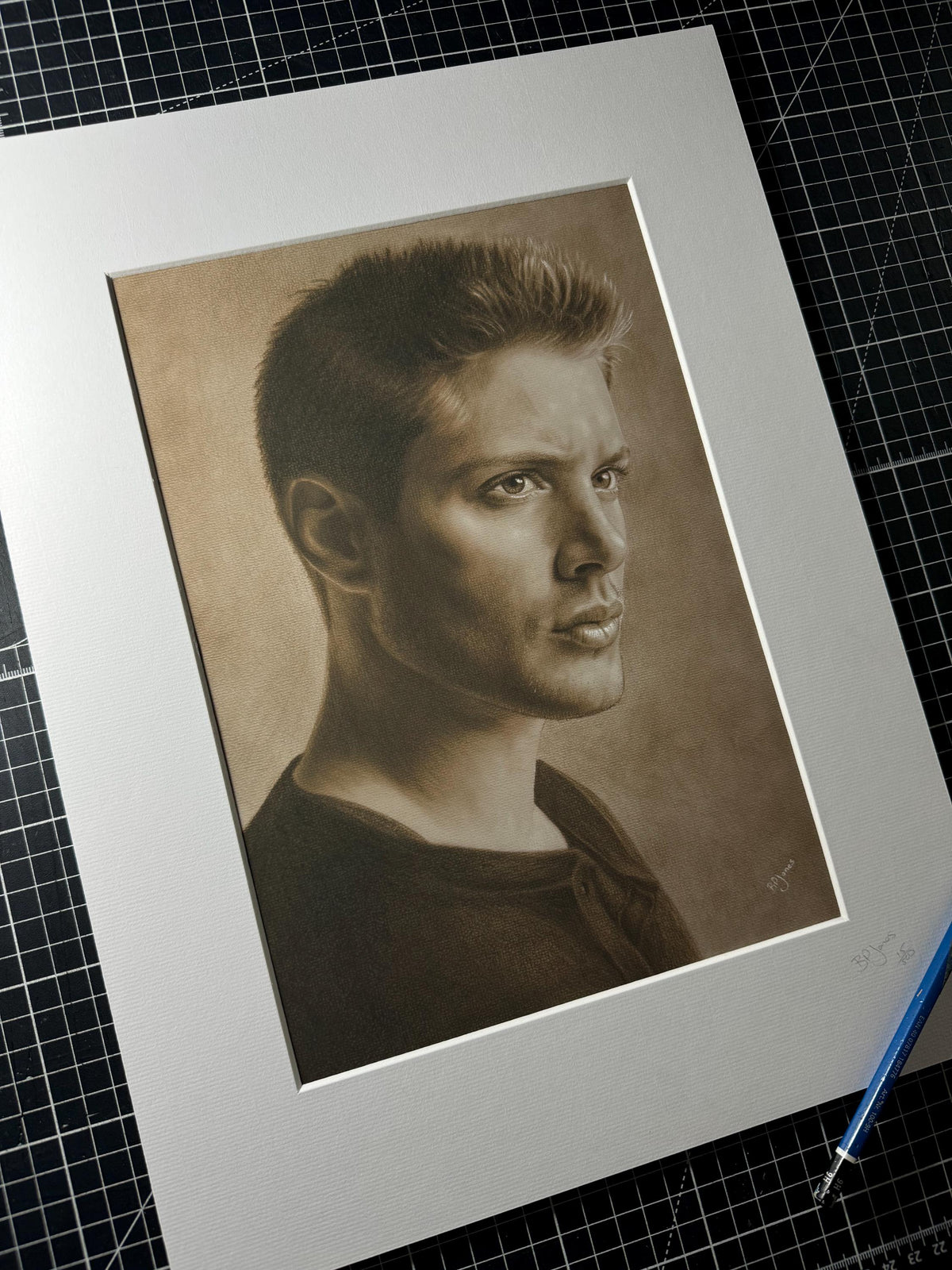 Limited print taken from my original pastel drawing of supernatural dean winchester jenson ackles