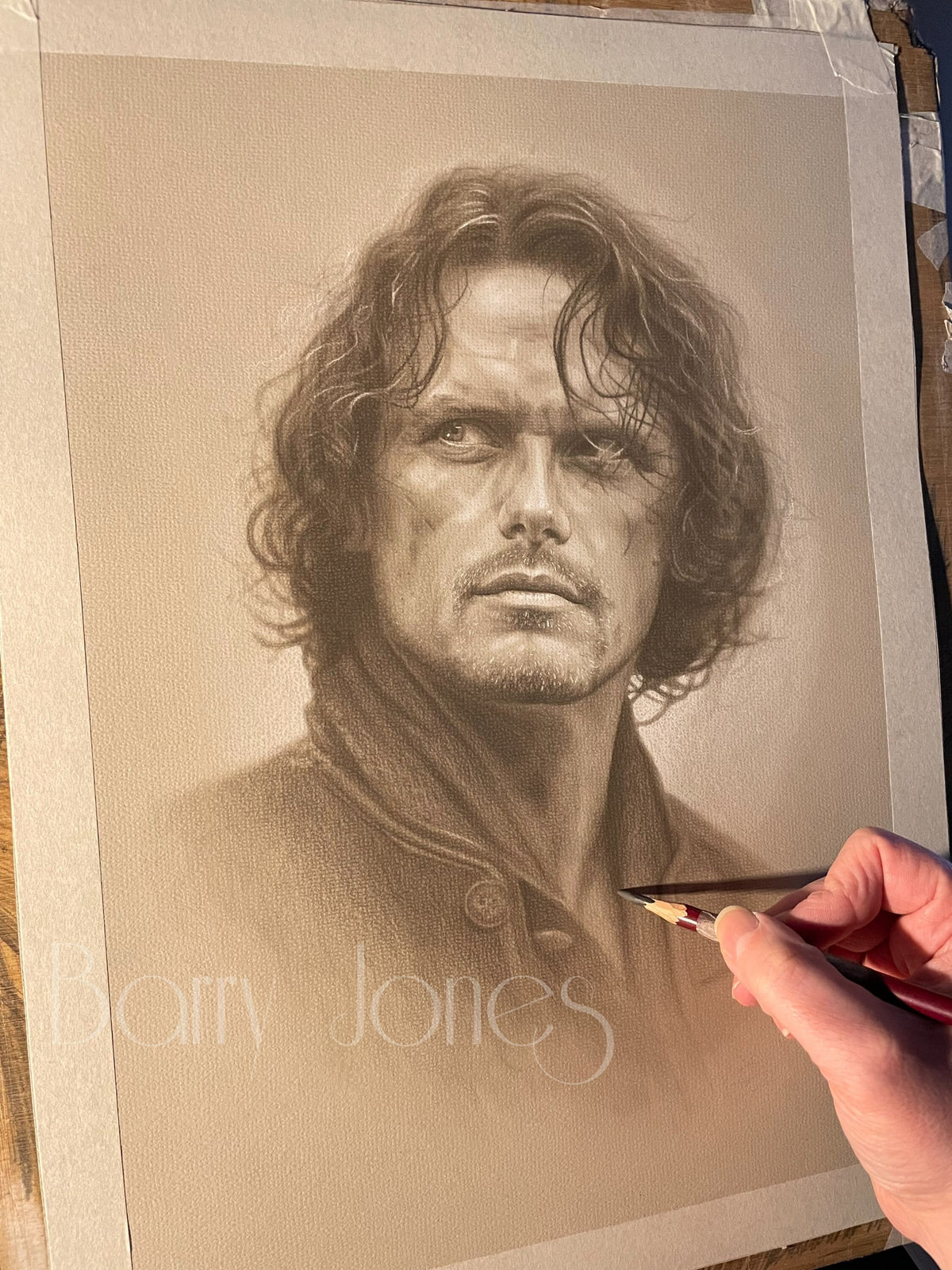 Limited print taken from my original pastel drawing of Jamie Fraser from outlander