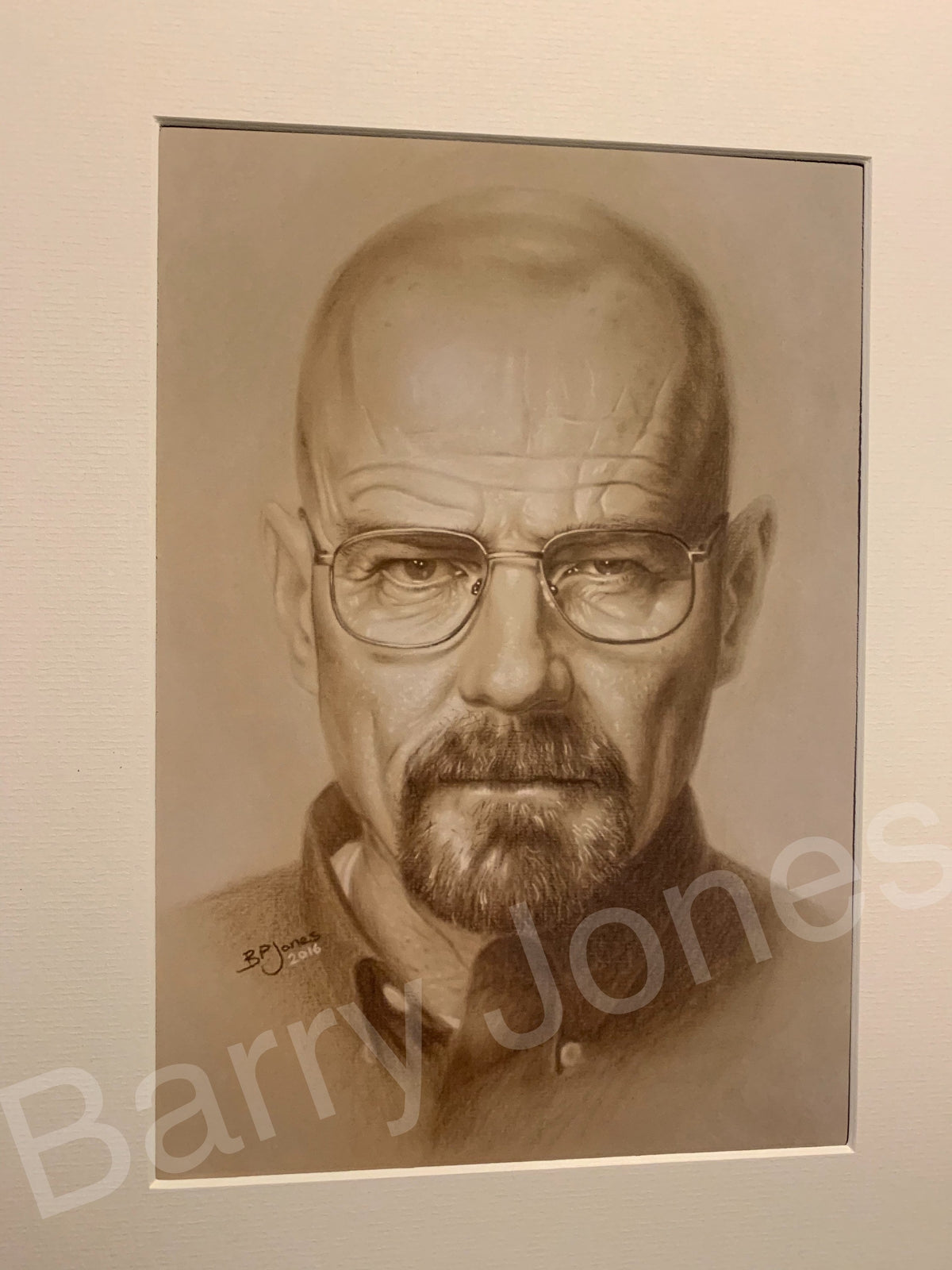 Limited print taken from my drawing of walter white from breaking bad