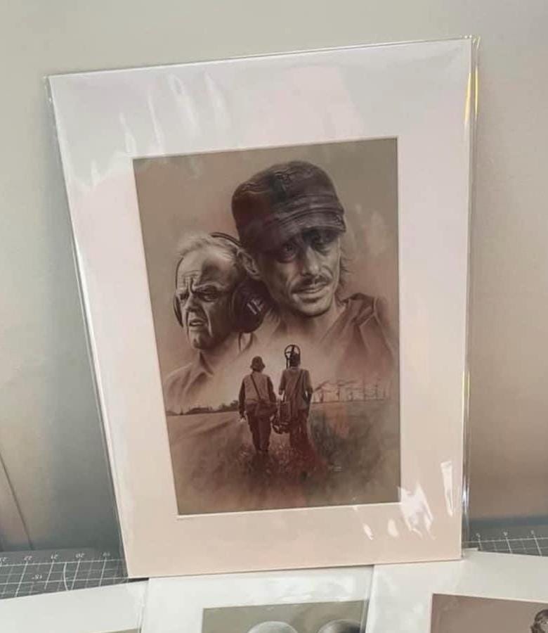 Limited print of my pastel drawing from the detectorists series