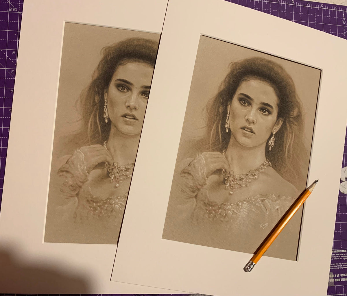 Limited print taken from my pastel drawing of Sarah from labyrinth