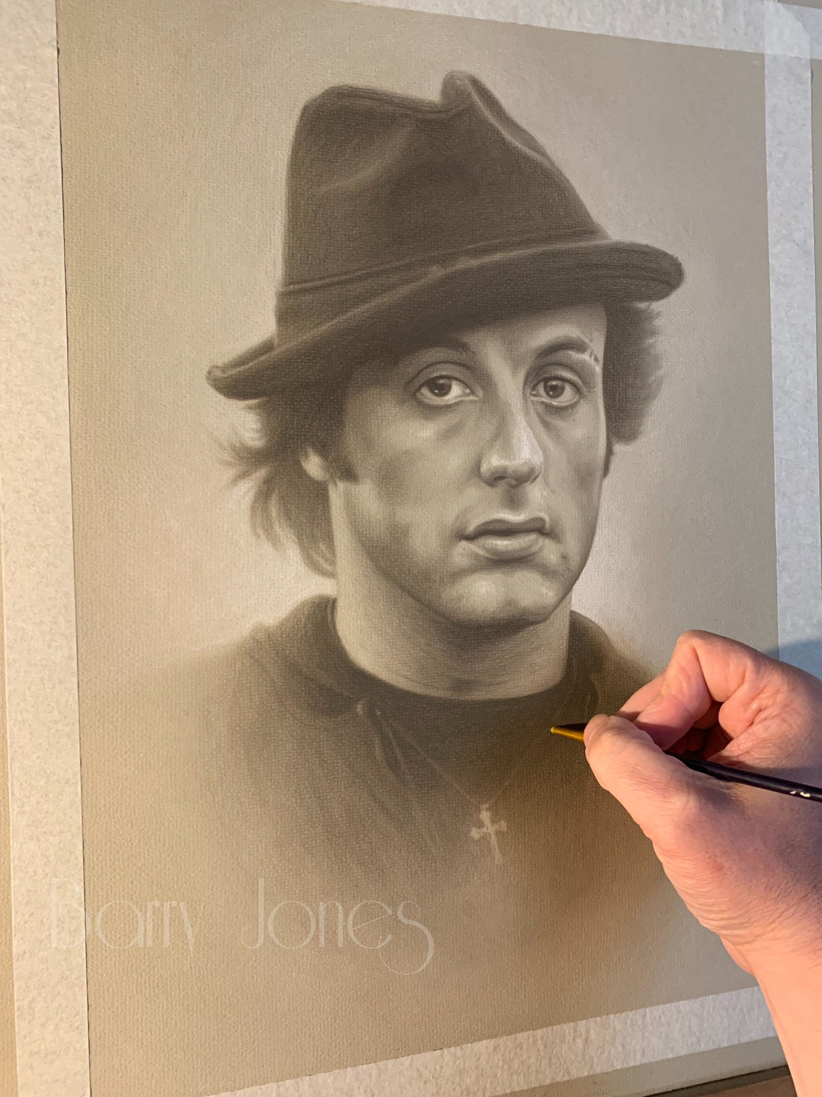 Limited print taken from my original pastel drawing of Rocky sylvester Stallone