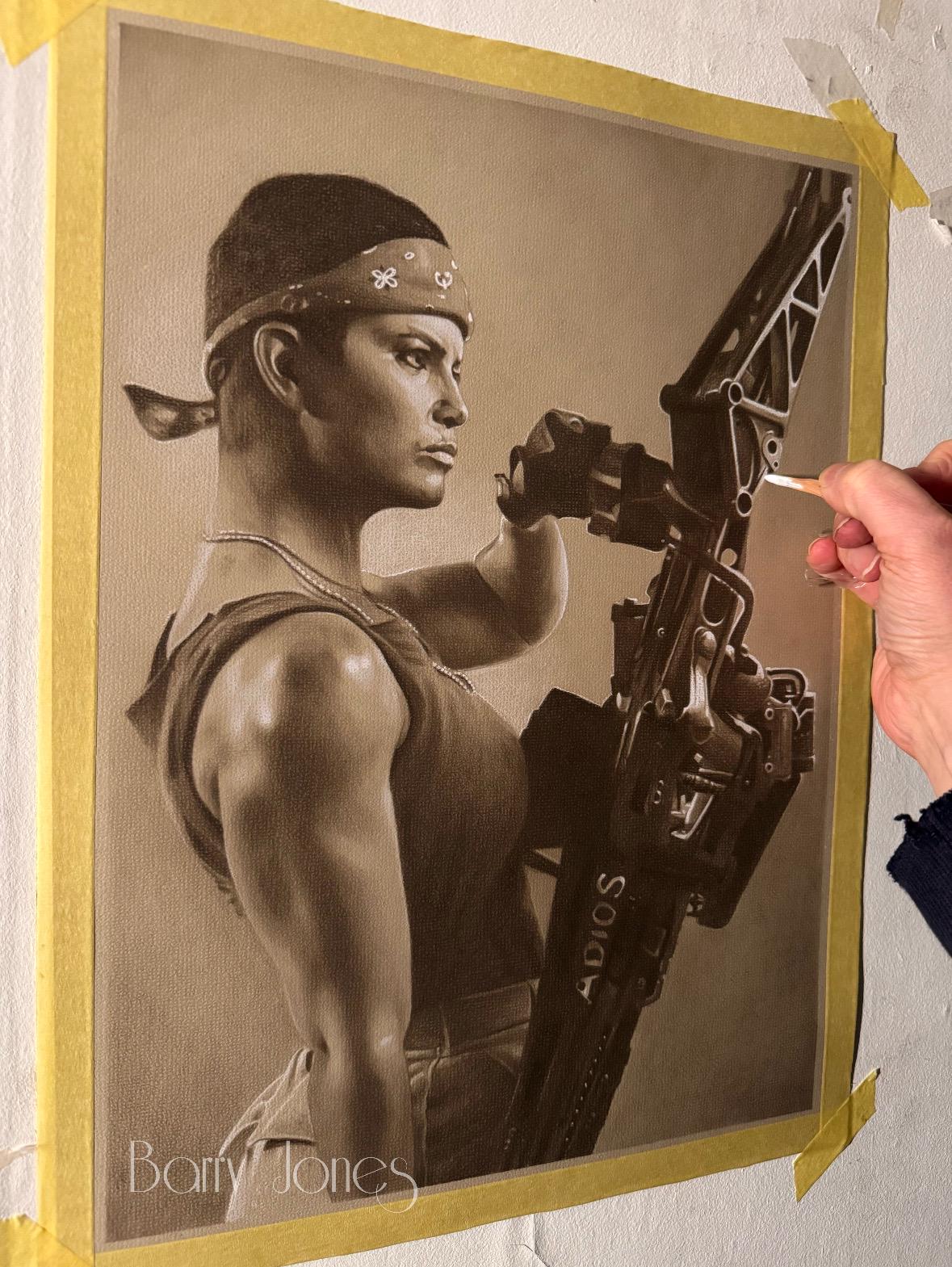 Limited print taken from my original pastel drawing of Vasquez from aliens