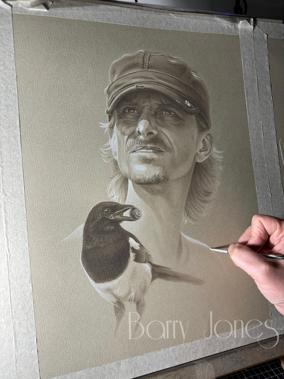 Limited print of my pastel drawing from the detectorists series