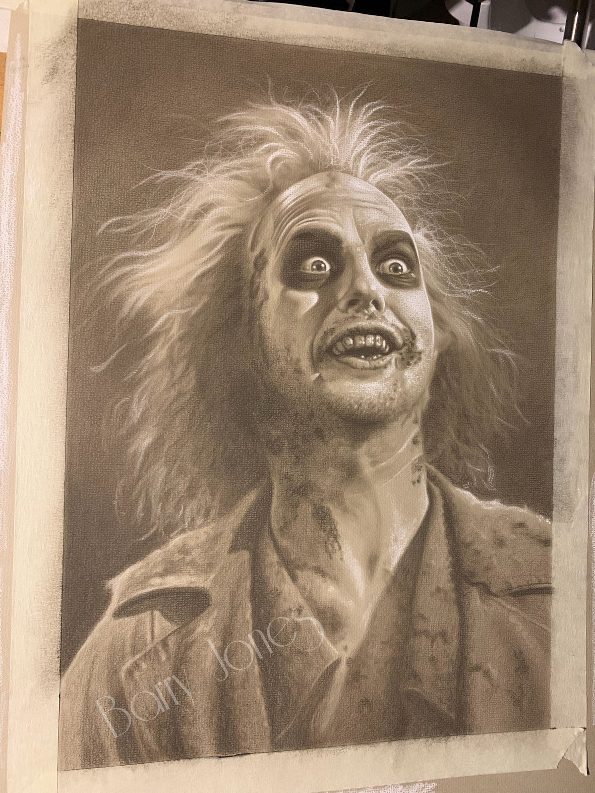 Limited print taken from my original pastel drawing of beetlejuice