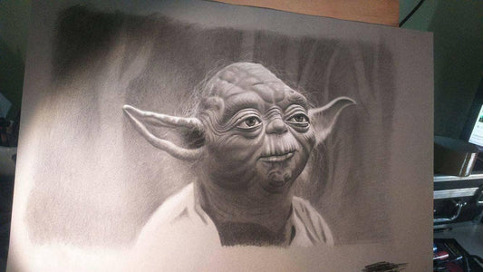 Limited print of my Yoda pastel drawing from star wars