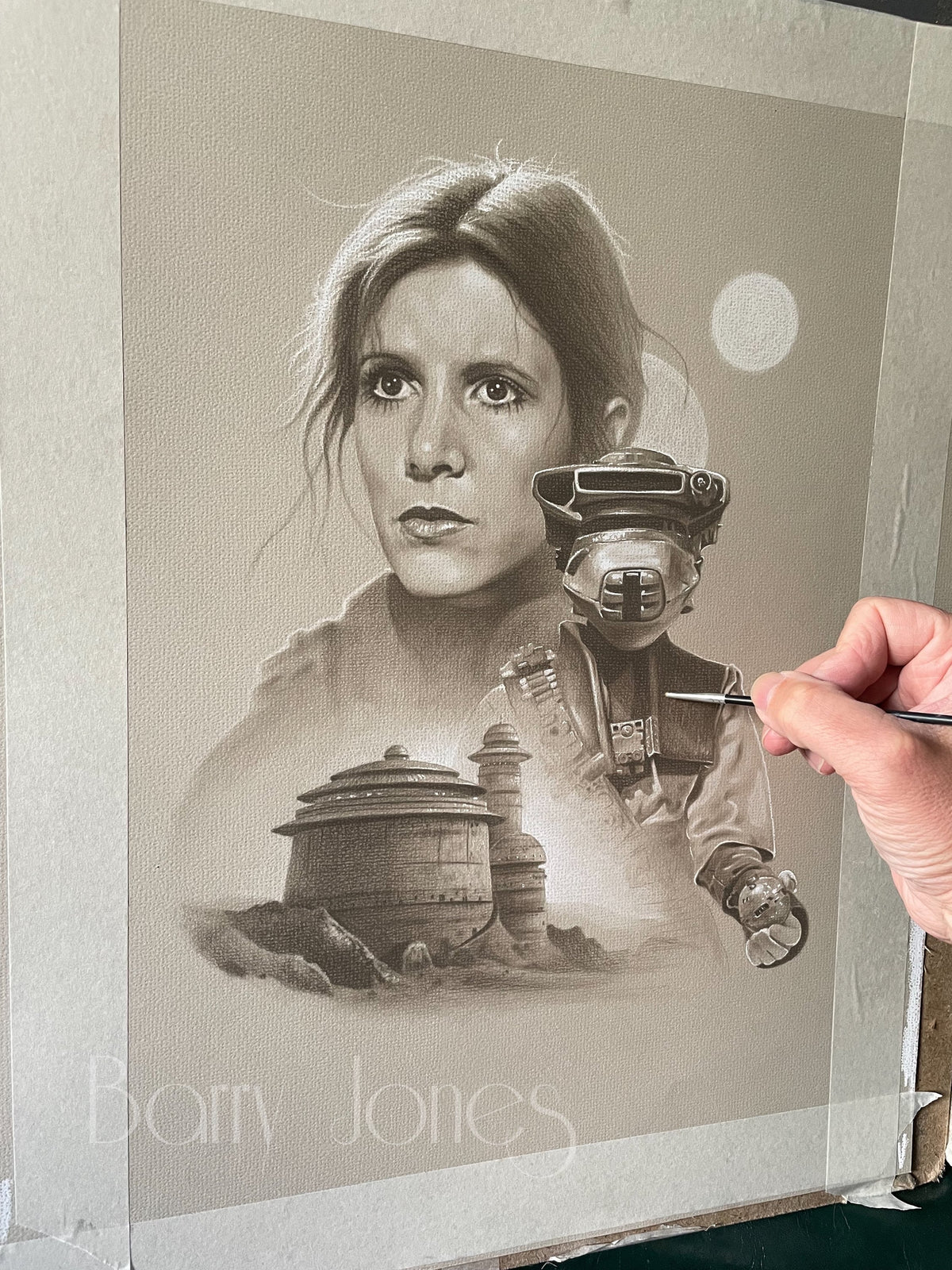 Limited print of Princess Leia taken from my original pastel drawing