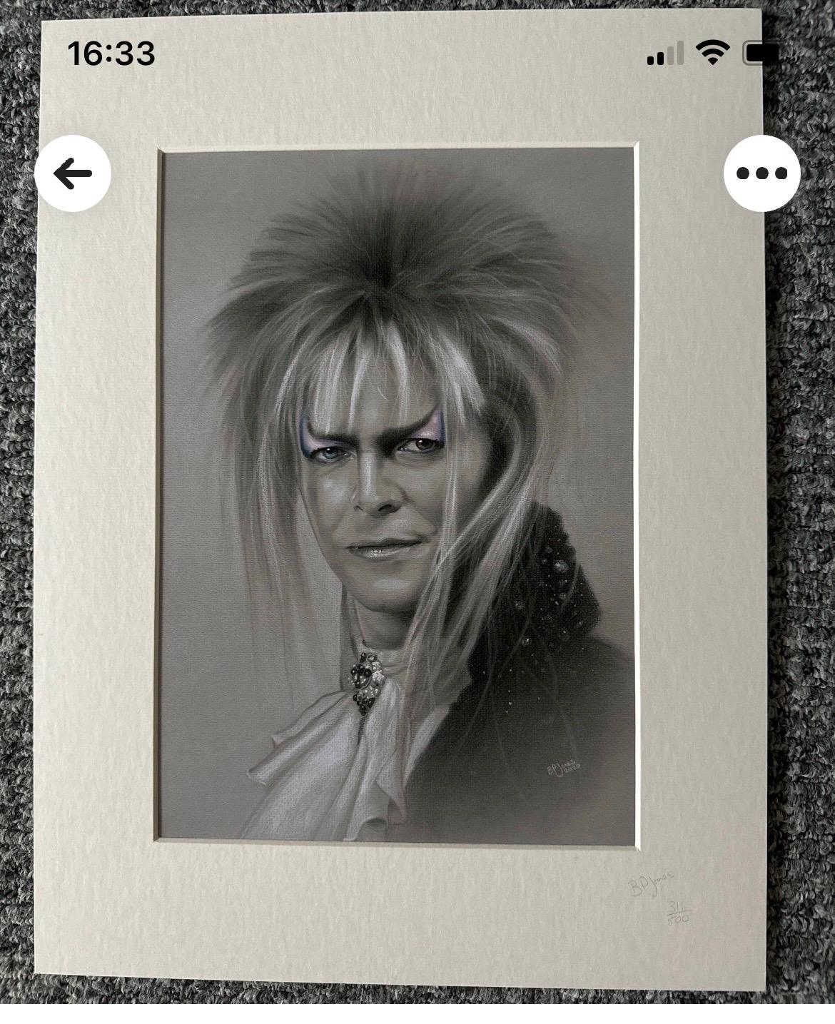 Limited print of my drawing of jareth from labyrinth