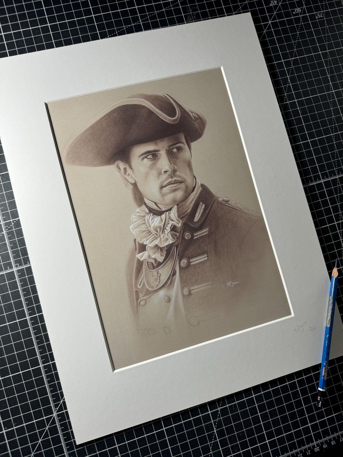 Limited print taken from my original pastel drawing of lord John grey from outlander David berry