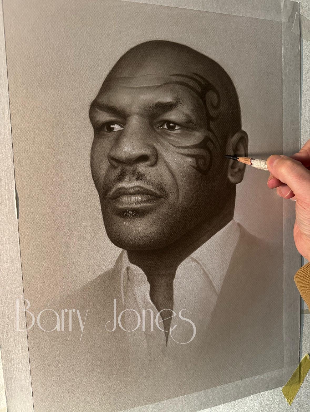 Mike Tyson  limited print taken from my pastel drawing