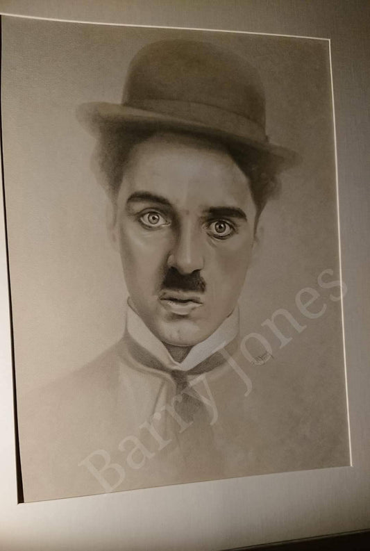 Limited print taken from my pastel drawing of Charlie Chaplin