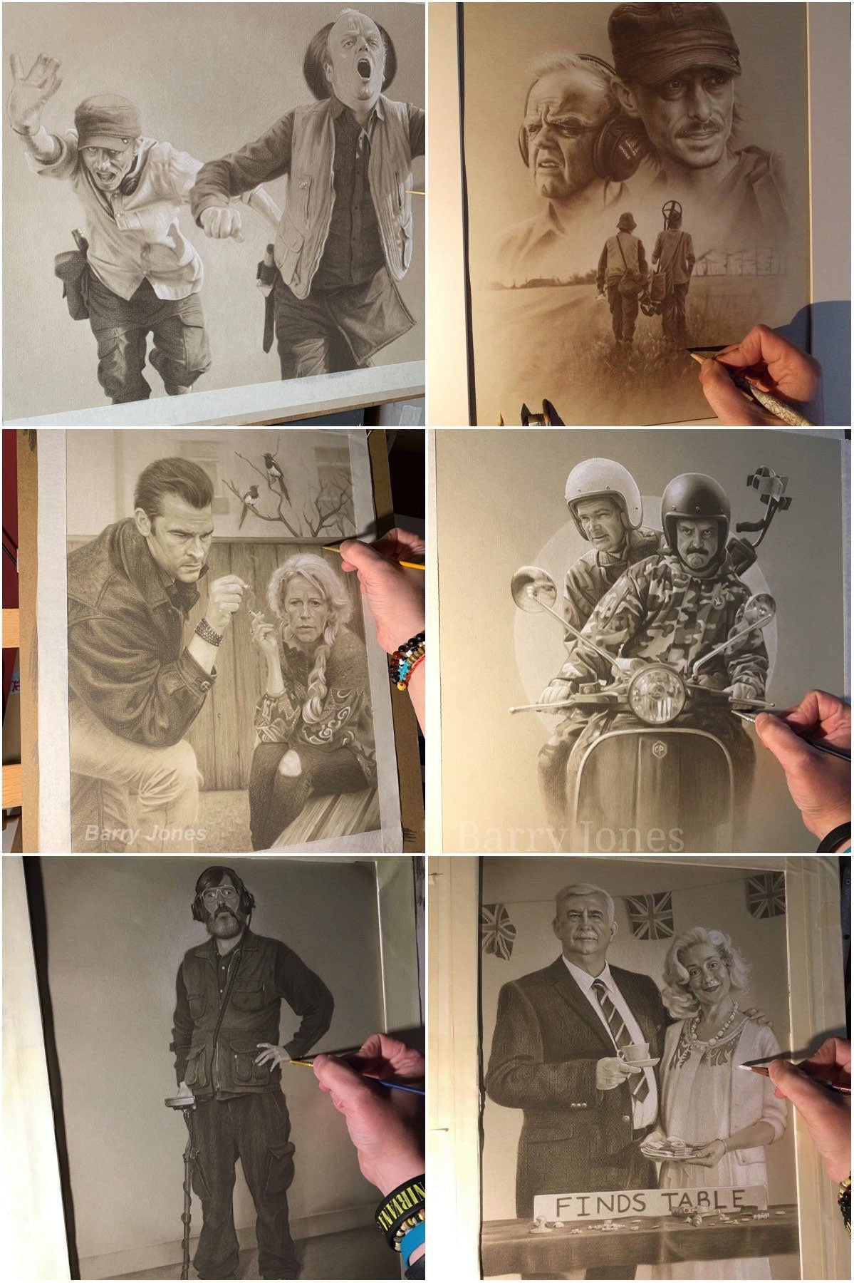 Buy any 2 for £40. The Detectorists limited prints