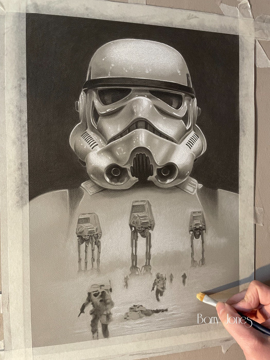 Limited print taken from my original pastel drawing of the empire strikes back
