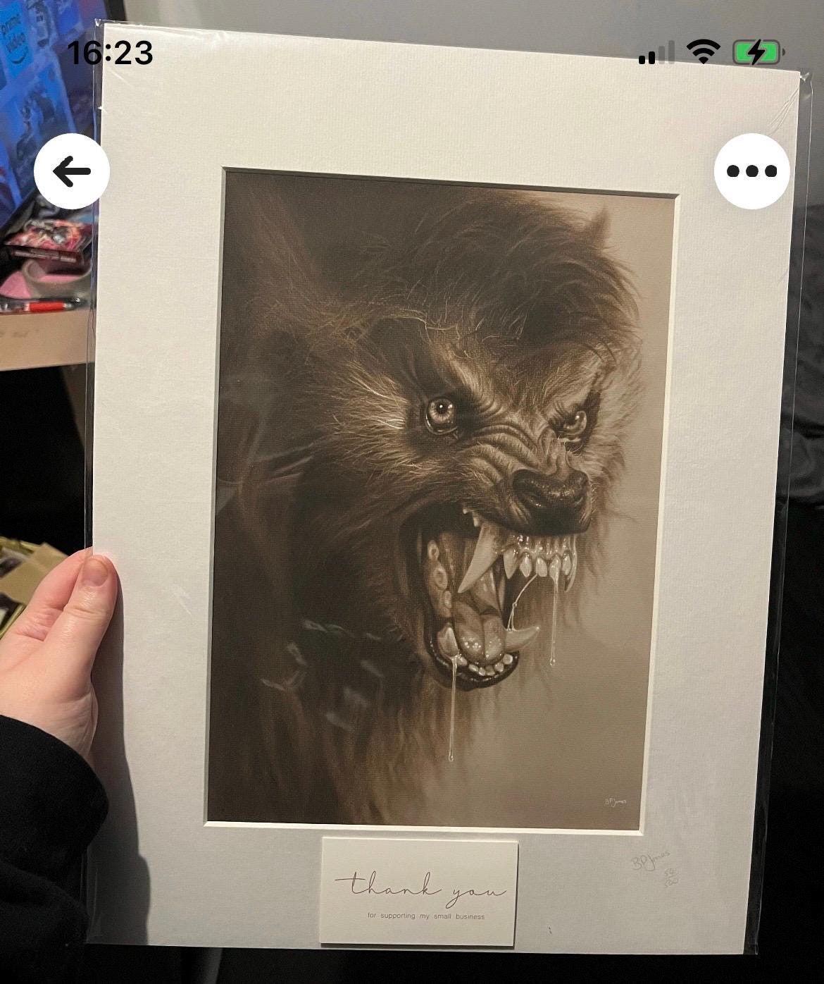 Limited print taken from my original pastel drawing of an American werewolf in London