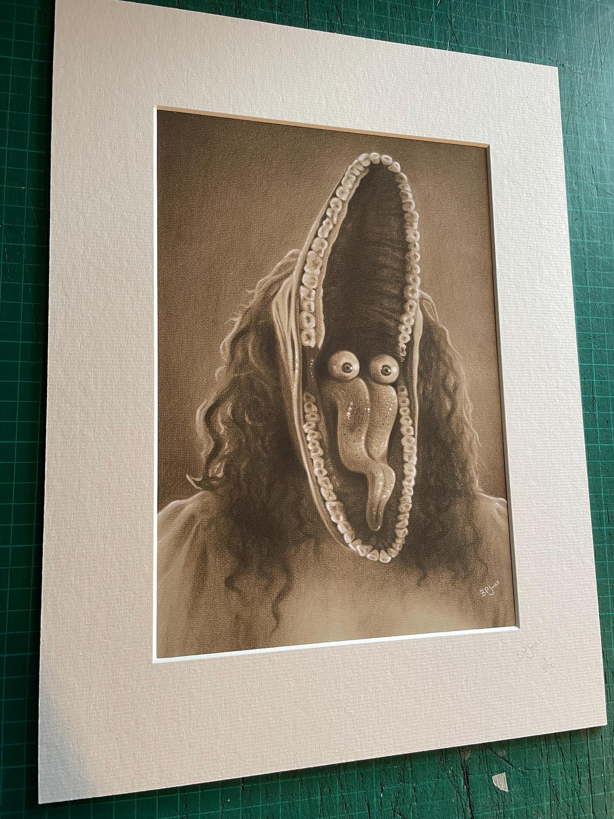 Limited print of my pastel drawing of Barbara from Beetlejuice