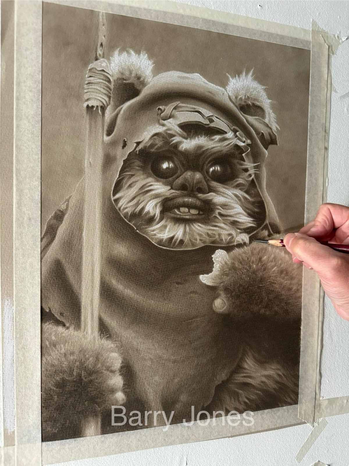 Limited print taken from my original pastel portrait of a furry bear
