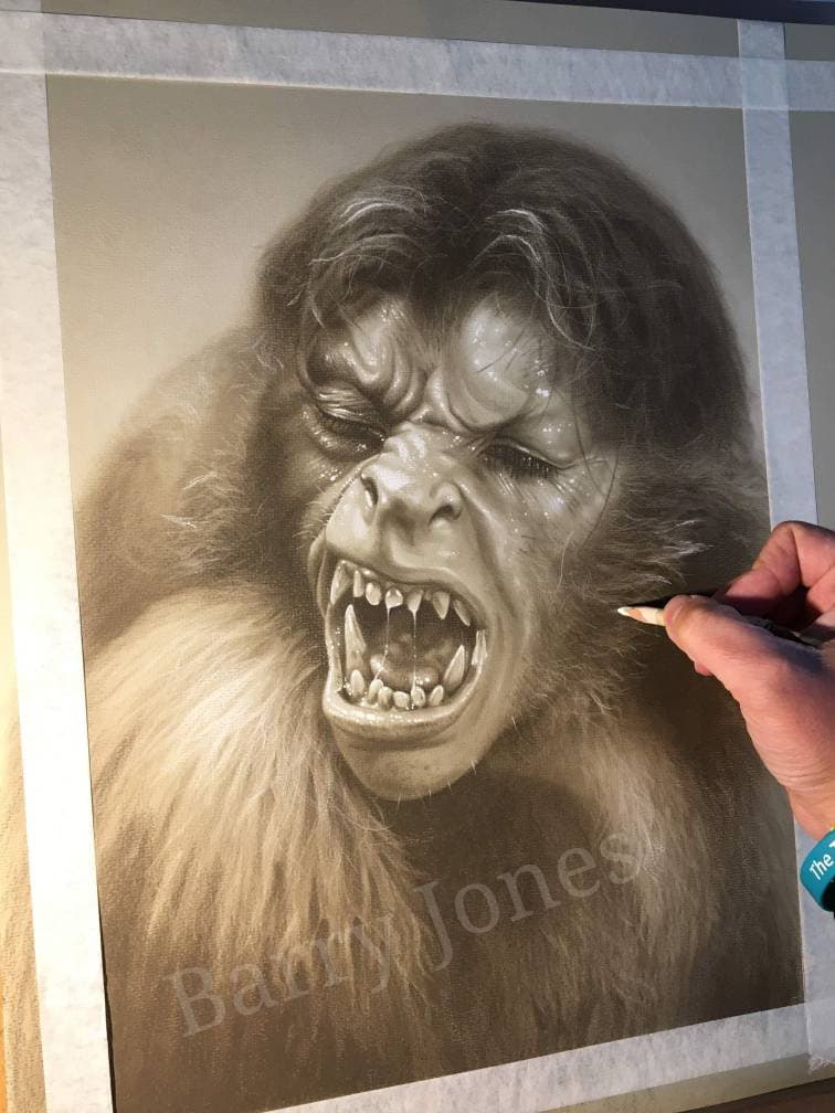 Limited print of my pastel drawing of American werewolf in London