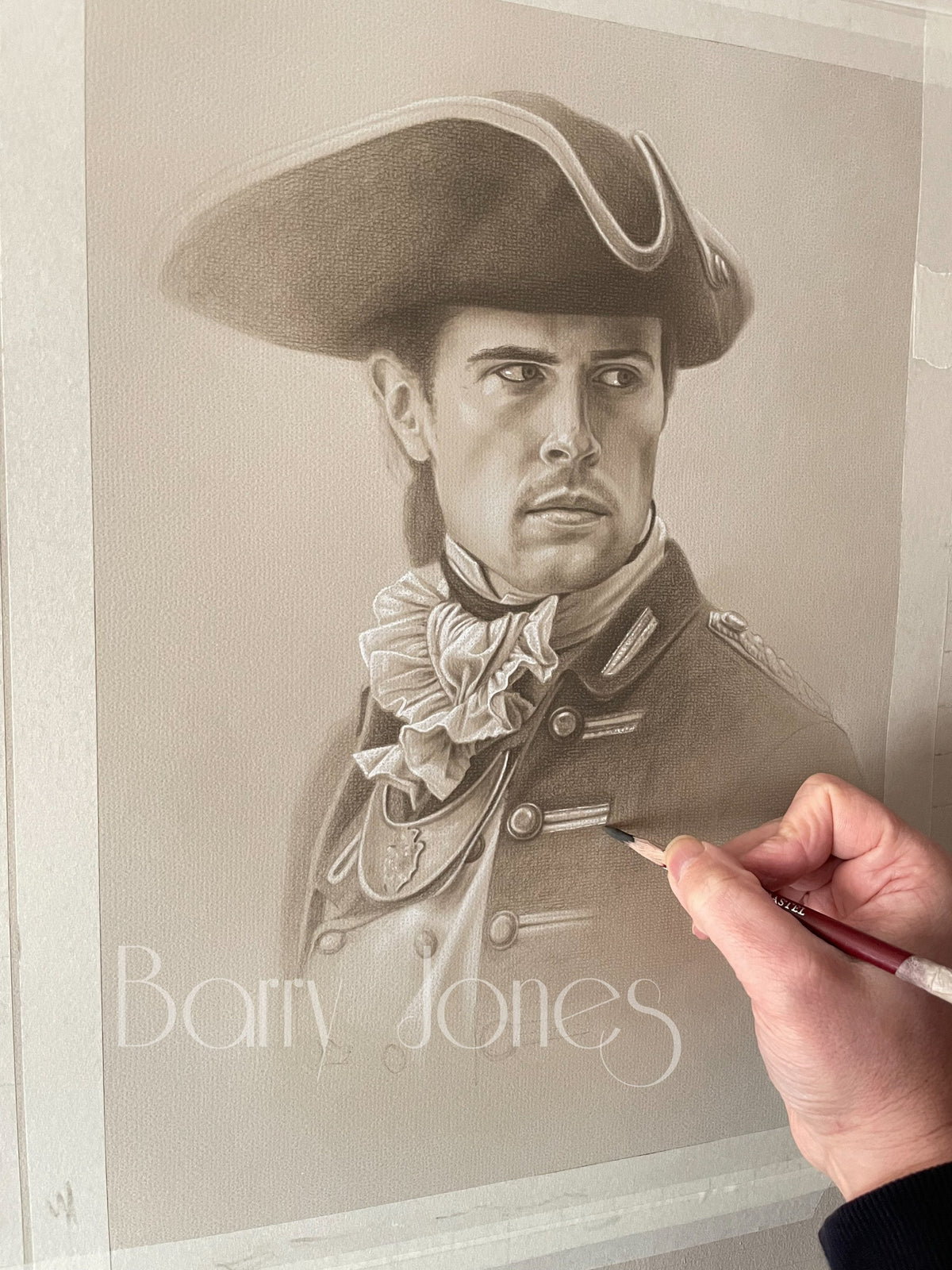 Limited print taken from my original pastel drawing of lord John grey from outlander David berry