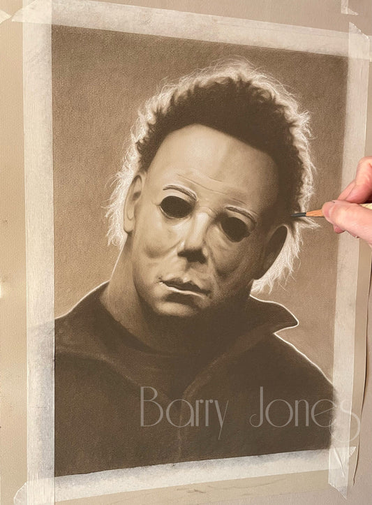 Limited print taken from my original pastel drawing of Michael Myers