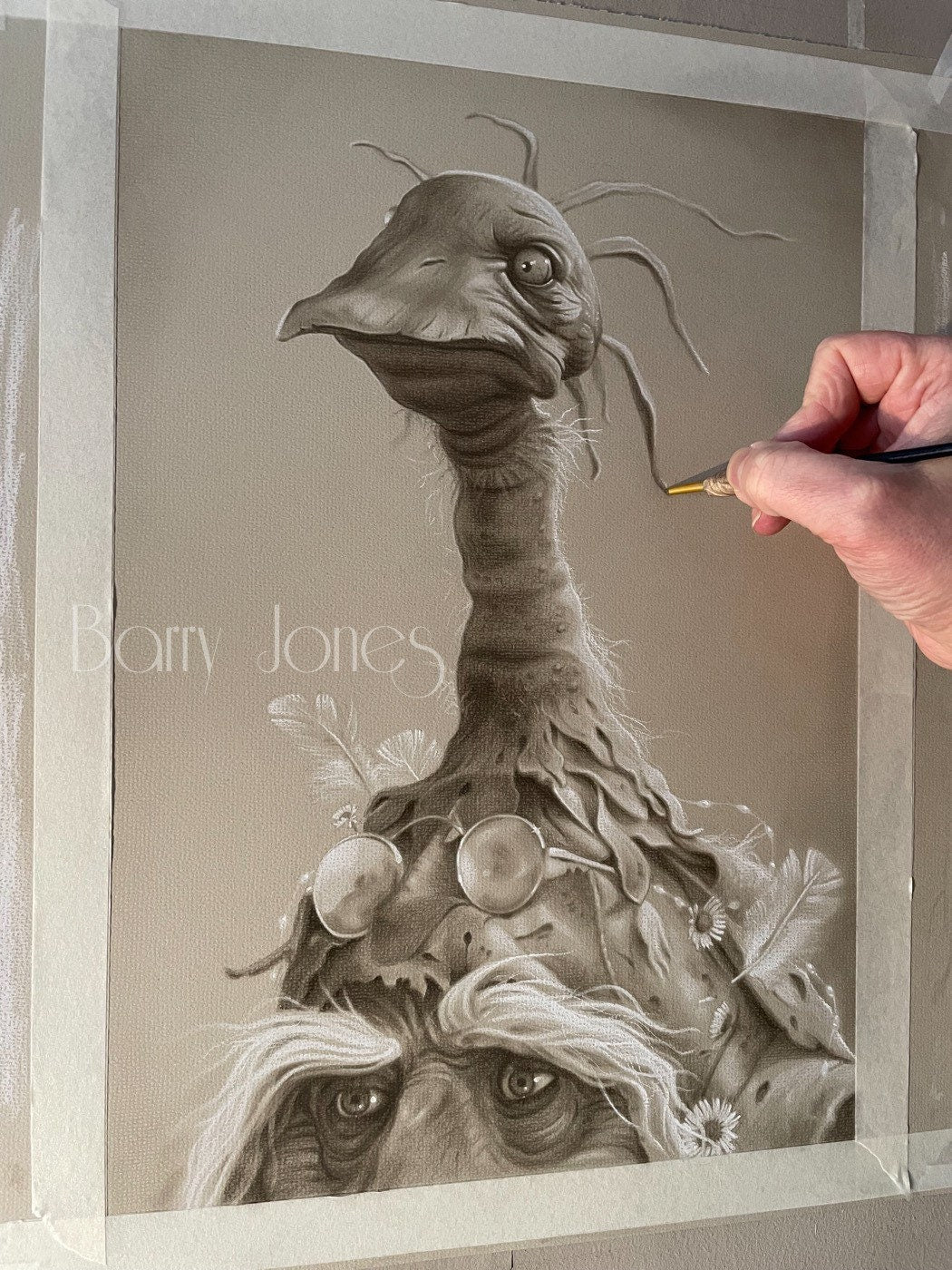 Limited print taken from my original pastel drawing of the wise man from labyrinth