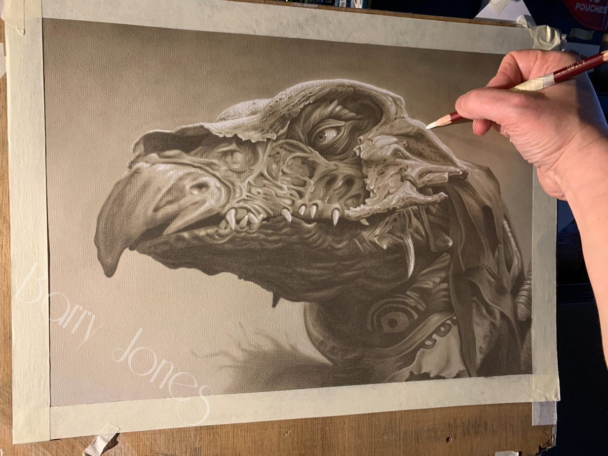 Limited print taken from my original pastel drawing of skekmal skeksis from the dark crystal