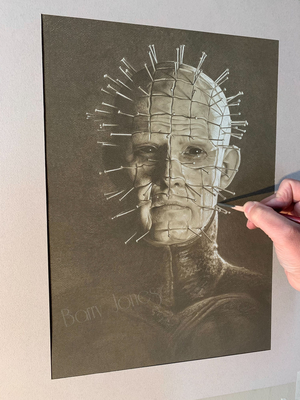 Limited print taken from my original pastel drawing of pinhead from hellraiser