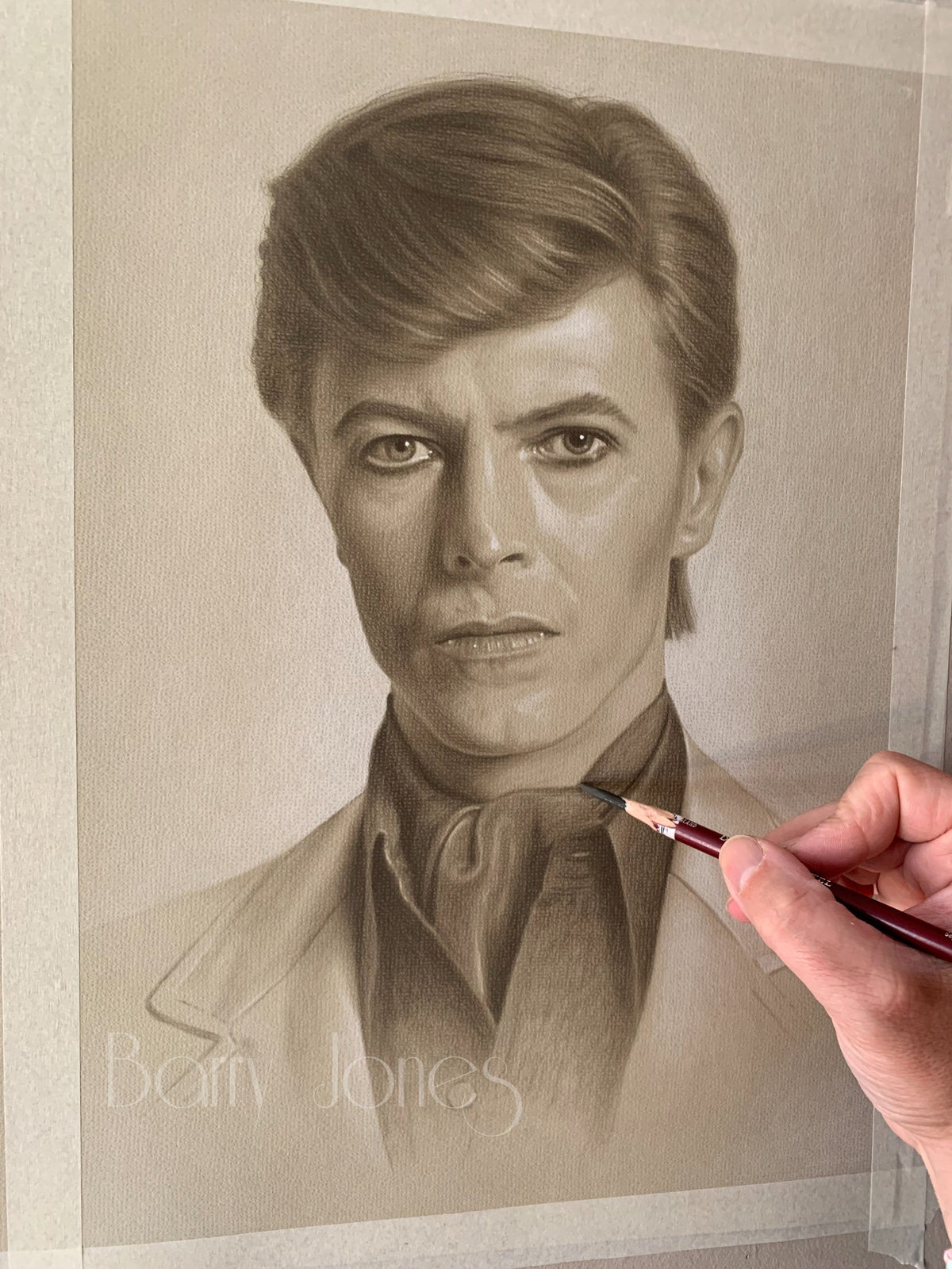 Limited print taken from my original pastel drawing of David Bowie