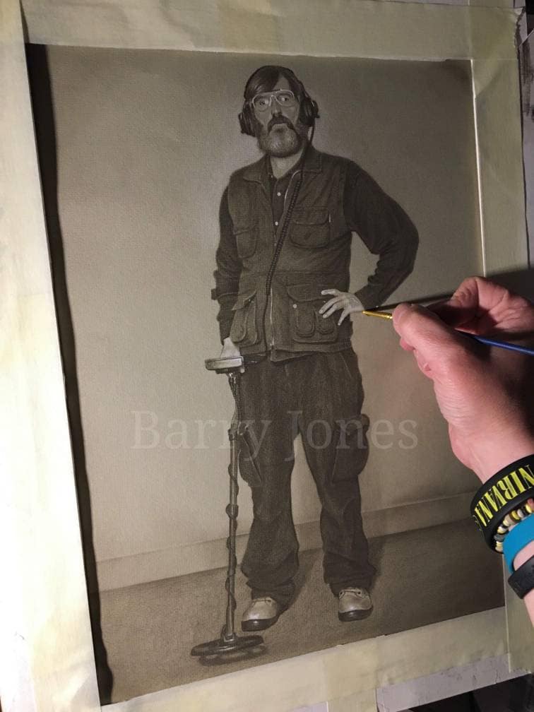 Limited print of my pastel drawing of Russell from the detectorists series