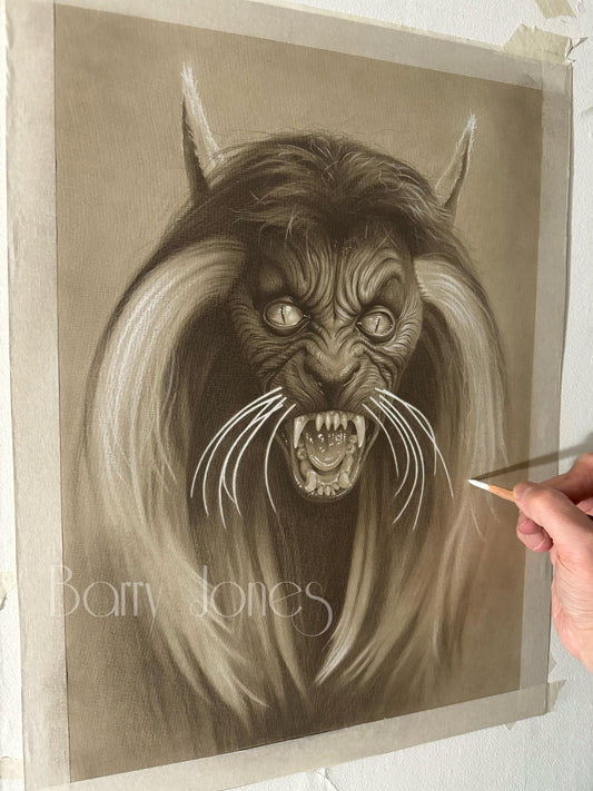 Werecat from thriller horror limited print