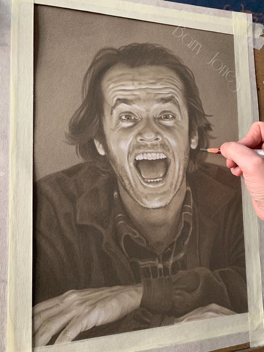 Limited print taken from my original pastel drawing of Jack from The Shining